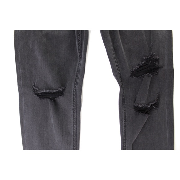 GRACE in LA Destroyed Button Fly Easy-Rise Vintage Black Skinny Jeans 28 6 NEW - Picture 7 of 13